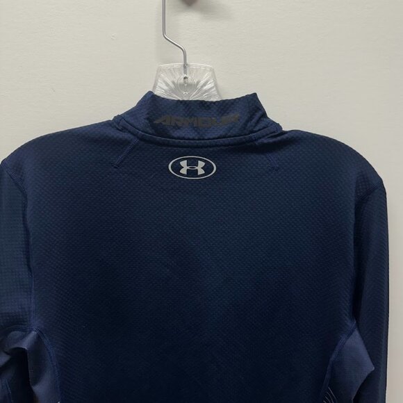 Under Armour ColdGear Reactor Fitted Long Sleeve Shirt | Navy Size Small - Picture 6 of 6
